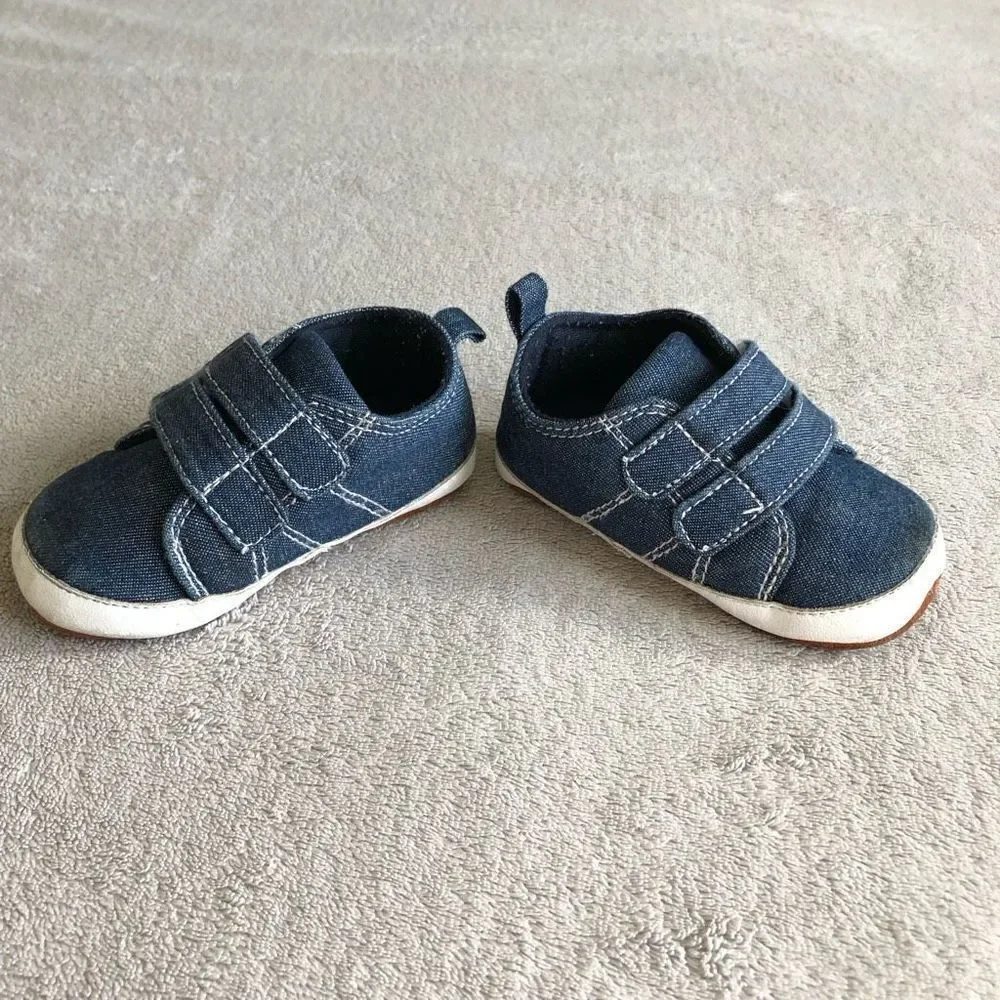 Denim Newborn Baby Pre-walker Shoes